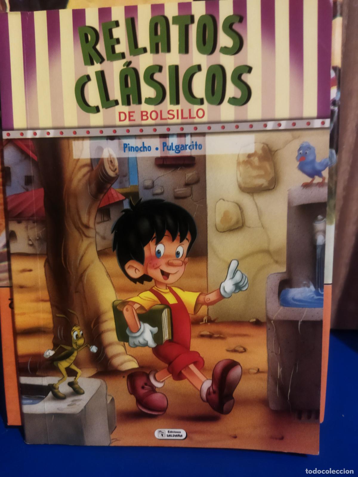 Libros de segunda mano: Relatos cl&aacute;sicos de bolsillo pinocho+pulgarcito