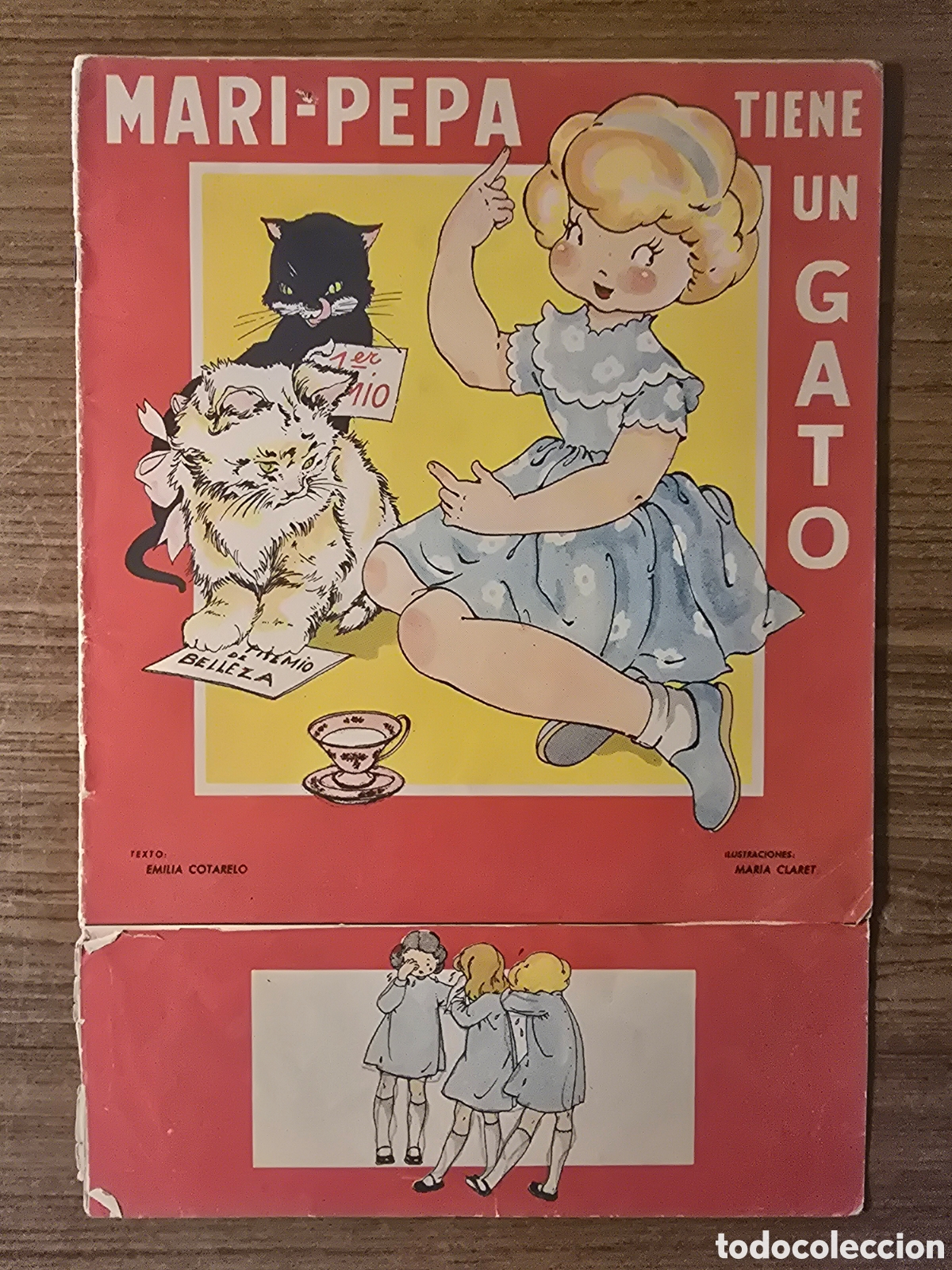 Libros de segunda mano: MARI-PEPA TIENE UN GATO, N&ordm; 35, ILUST MARIA CLARET, TEXTO EMILIA COTARELO, A&Ntilde;OS 50, (A.E.D.O.S.)
