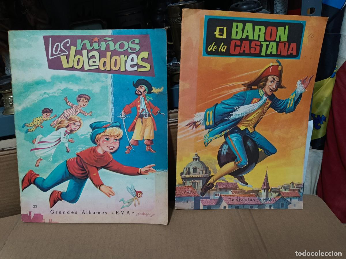 Libros de segunda mano: LOTE DE 2 ANTIGUOS CUENTOS, FANTASIAS EVA 1965 Y 1966, NI&Ntilde;OS VOLADORES, BARON CASTA&Ntilde;A -P26