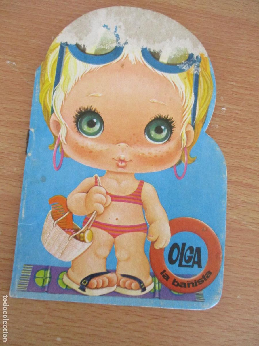 Libros de segunda mano: PEQUE&Ntilde;O CUENTO:MINI TROQUELADOS- VEO-VEO: OLGA, LA BA&Ntilde;ISTA- 14.5 X 9.50 CM.-BRUGUERA .1983