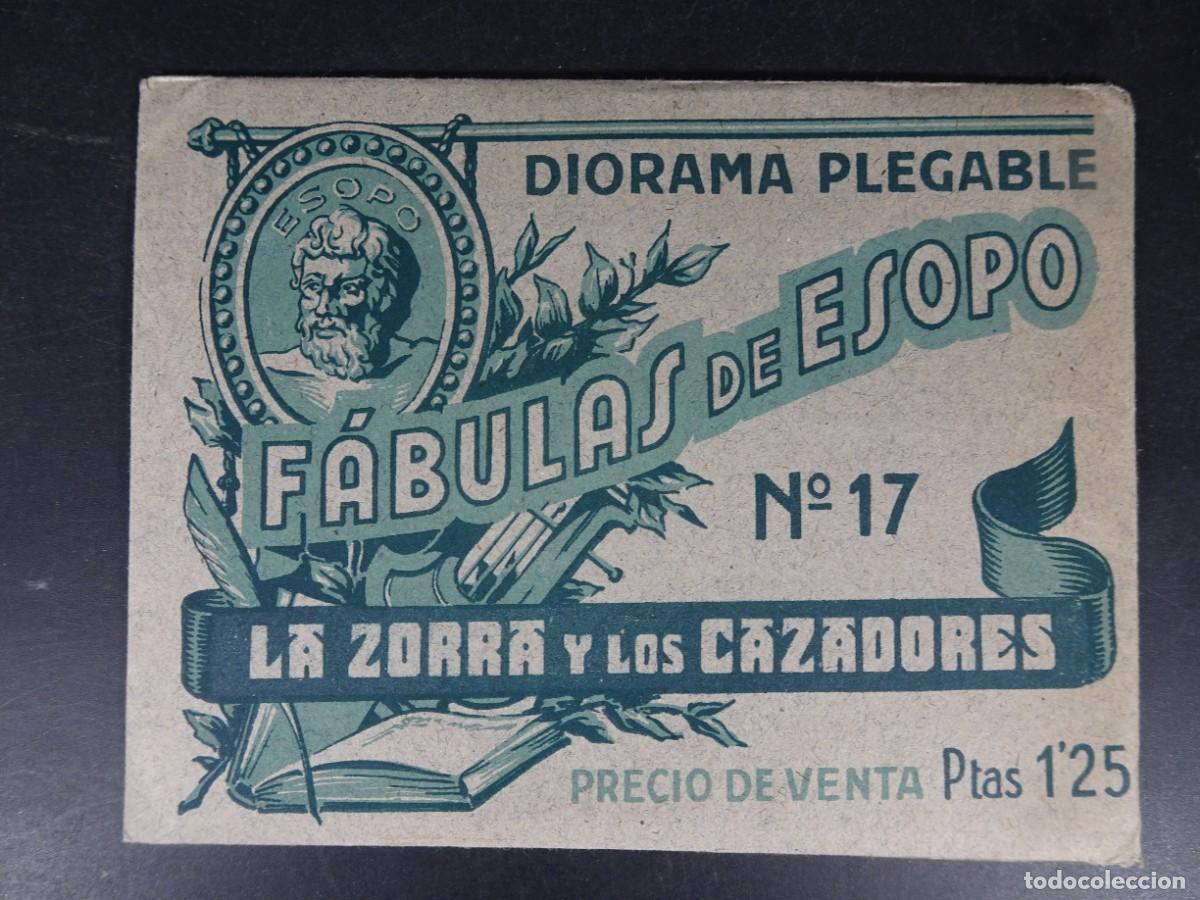 Gebrauchte B&uuml;cher: DIORAMA PLEGABLE, F&Aacute;BULAS DE ESOPO, N&ordm;17 ( LA ZORRA Y LOS CAZADORES), VER FOTOS