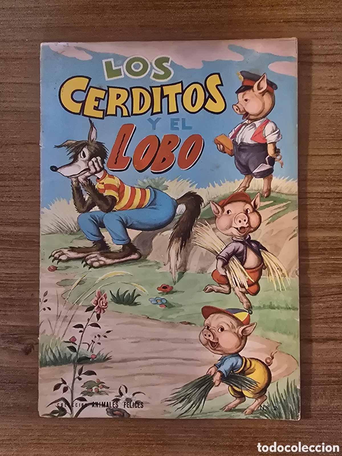 Libri di seconda mano: LOS CERDITOS Y EL LOBO,COLECCION ANIMALES FELICES,NUMERO 2,A&Ntilde;O 1962,(EDITORIAL FHER)