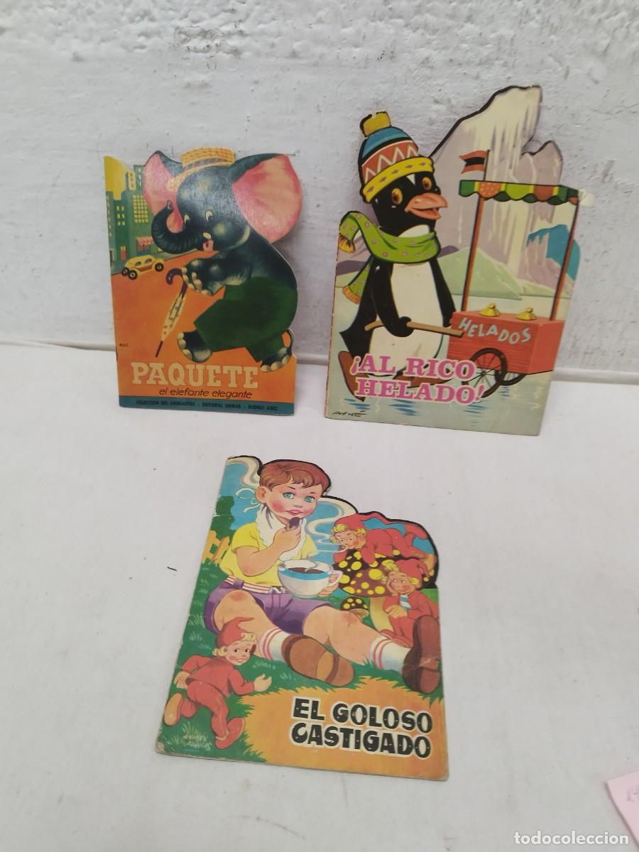 Libros de segunda mano: 3 cuentos troquelados. Paquete edicion argentina, Buenos aires. Al rico helado, el goloso castigado.