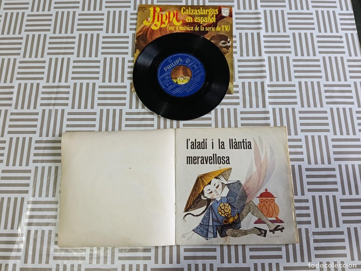 Libros de segunda mano: Disco-Libro L'Alad&iacute; i la ll&agrave;ntia meravellosa - Cuento Ilustrado por Jordi Correas con Vinilo 7'' - V