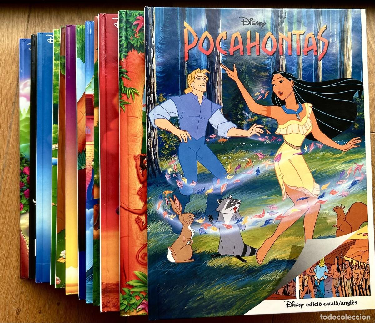 Libros de segunda mano: Colecci&oacute;n DISNEY Completa Bambi Pocahontas Aladin D&aacute;lmatas Libro Selva Rey Le&oacute;n CATAL&Eacute;N / INGL&Eacute;S