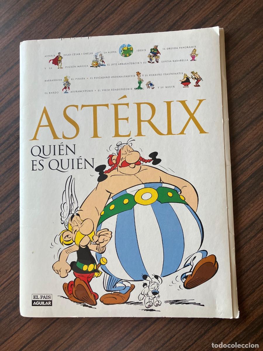 Libros de segunda mano: ASTERIX. QUI&Eacute;N ES QUI&Eacute;N. 18 L&Aacute;MINAS + CARPETA. EL PAIS.COMPLETO