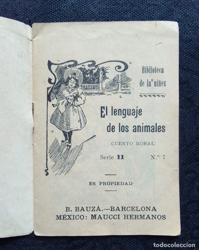 Libros de segunda mano: Librito antiguo El Lenguaje de los Animales - Foto 2