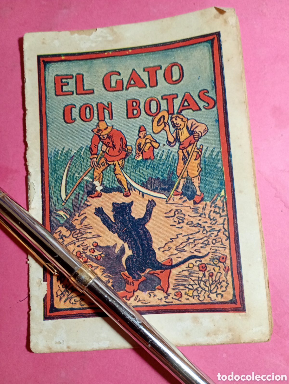 Libros de segunda mano: vintage antiguo perrault el gato con botas, colecci&oacute;n de cuentos ilustrados para ni&ntilde;os barcelona