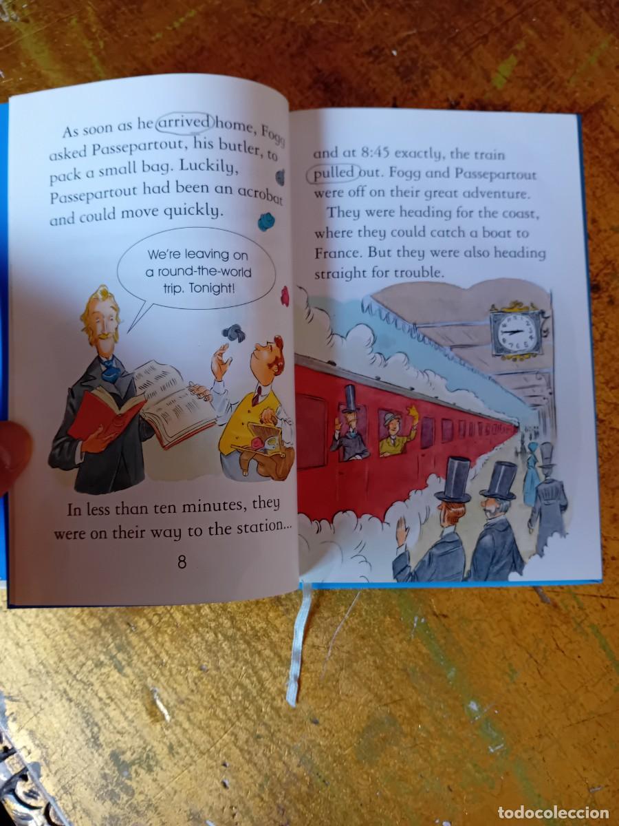 Libros de segunda mano: Around the world in eighty days ,usborne Young reading. - Foto 3