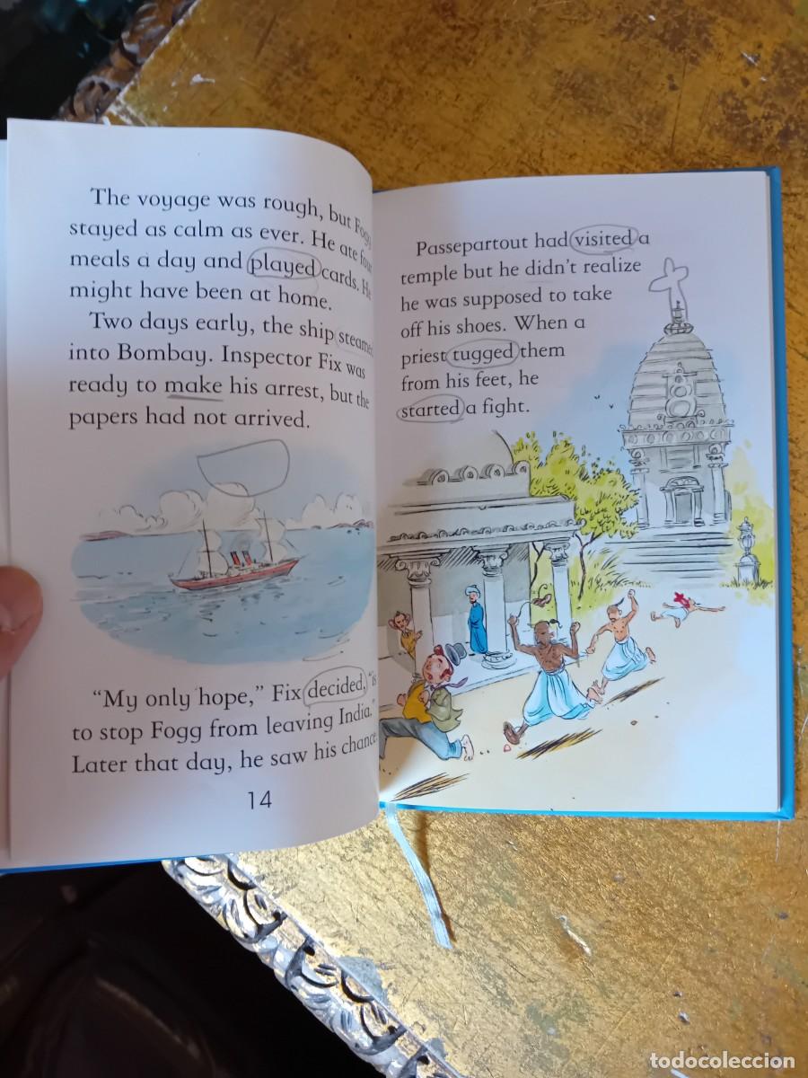 Libros de segunda mano: Around the world in eighty days ,usborne Young reading. - Foto 4