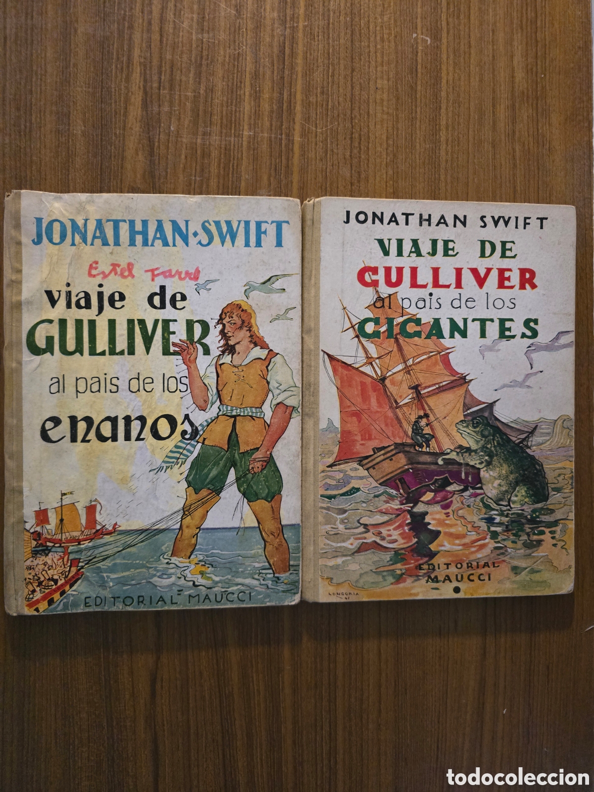 Libros de segunda mano: JONATHAN SWIFT,VIAJE DE GULLIVER 2 TOMOS,(EDITORIAL MAUCCI)