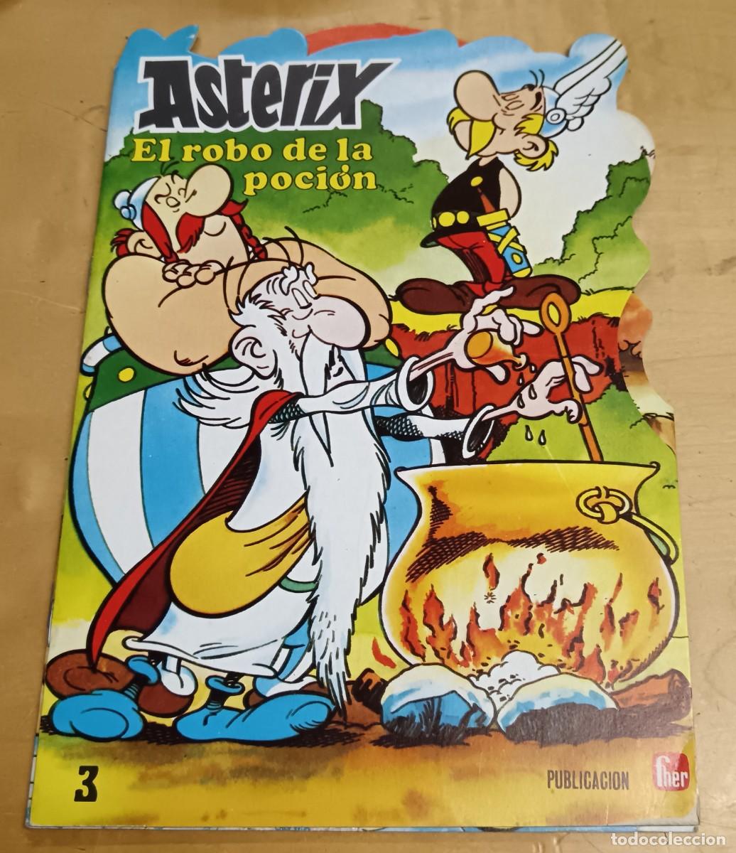 Libros de segunda mano: CUENTO TROQUELADO ASTERIX N&ordm; 3 EL ROBO DE LA POCI&Oacute;N EDITORIAL FHER A&Ntilde;O 1981