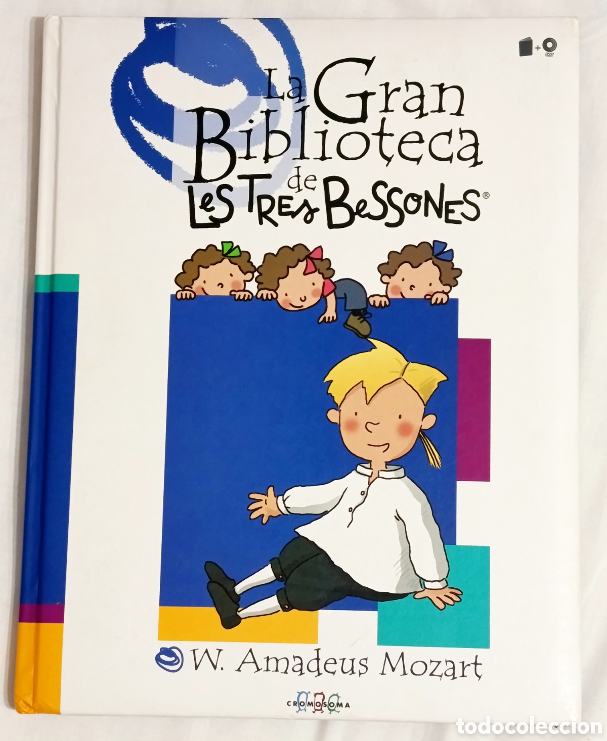 Libros de segunda mano: Libro +DVD N&deg;5 la gran biblioteca de les tres bessones W. Amadeus Mozart, 2005