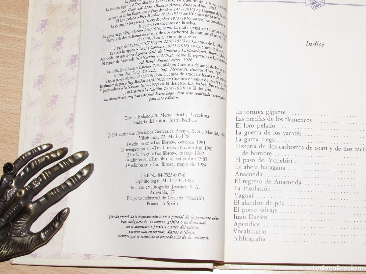 Libros de segunda mano: Cuentos de la selva Horacio Quiroga Anaya 1984 - Foto 10