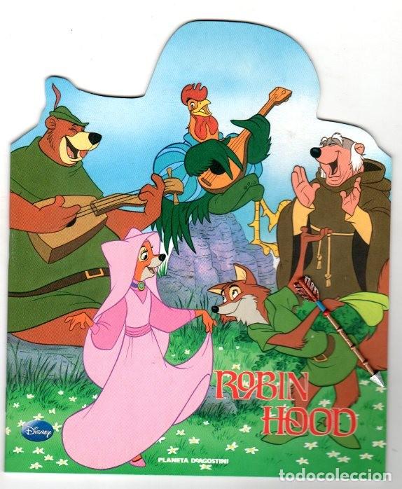 Libri di seconda mano: ROBIN HOOD **** CUENTOS CL&Aacute;SICOS DISNEY *** CUENTO TROQUELADO Y MINIATURA