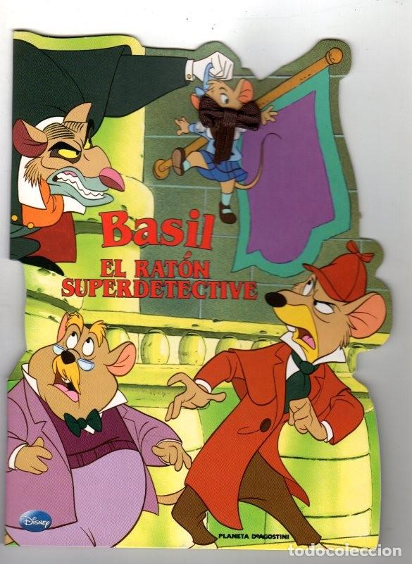 Libros de segunda mano: BASIL EL RAT&Oacute;N SUPERDETECTIVE **** CUENTOS CL&Aacute;SICOS DISNEY *** CUENTO TROQUELADO Y MINIATURA