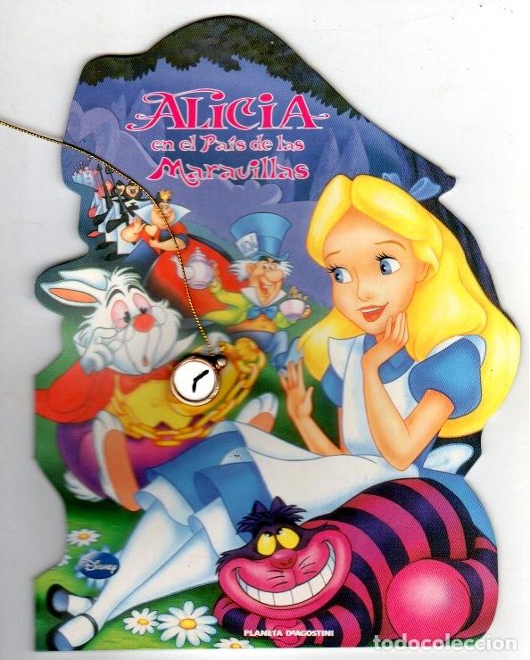 Libros de segunda mano: ALICIA EN EL PA&Iacute;S DE LAS MARAVILLAS **** CUENTOS CL&Aacute;SICOS DISNEY *** CUENTO TROQUELADO Y MINIATURA