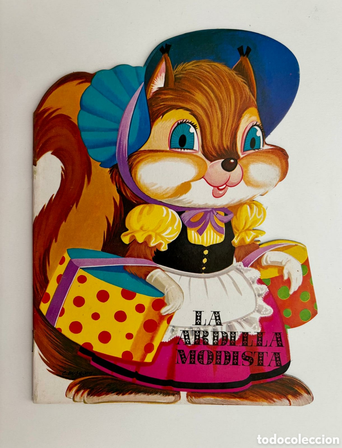 Libros de segunda mano: CUENTO troquelado LA ARDILLA MODISTA 1976 ediciones SALDA&Ntilde;A H. Fournier NUEVO colecci&oacute;n dibujos