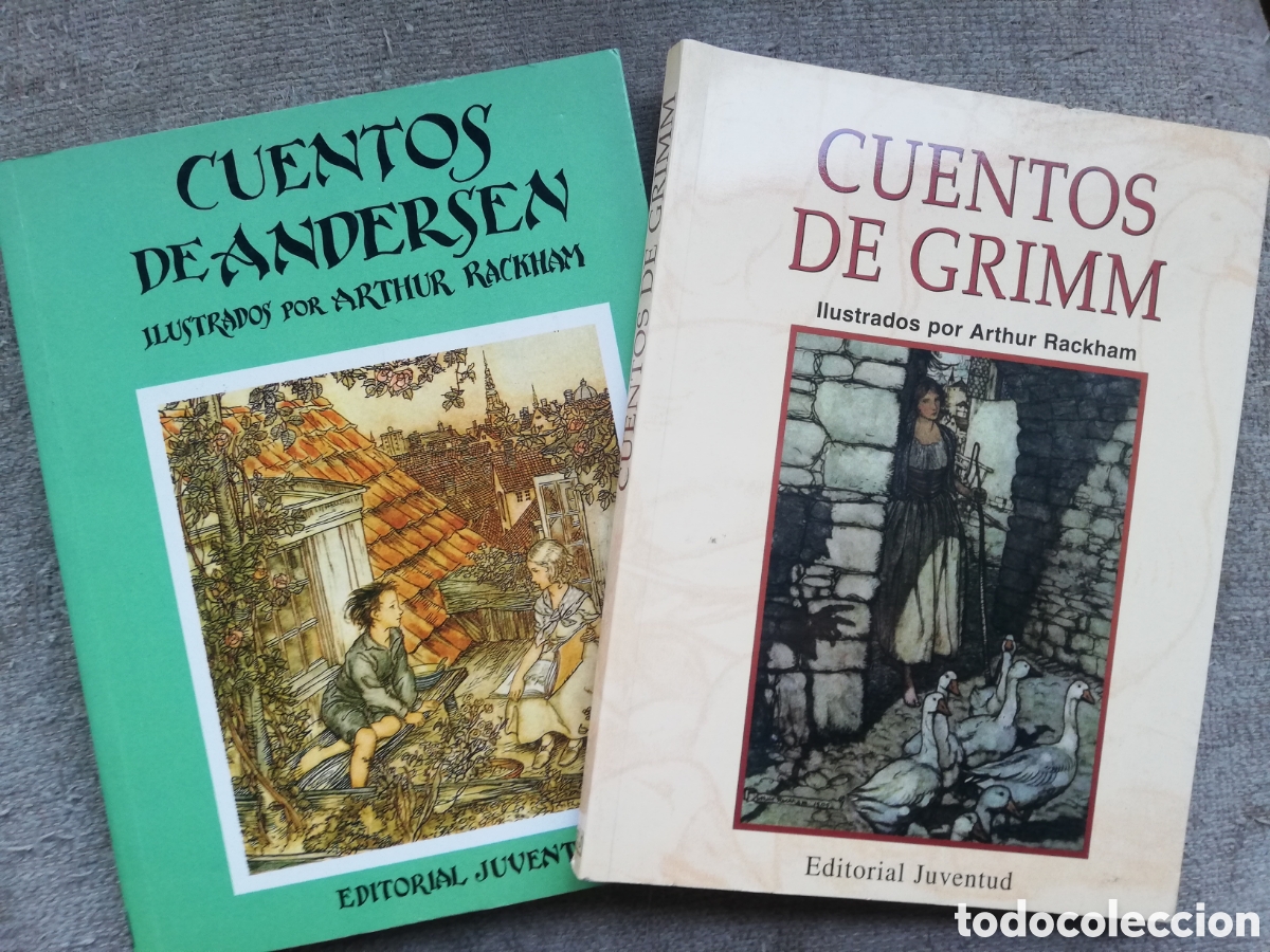 Libros de segunda mano: Cuentos de Andersen y Cuentos de Grimm. Ilustrados por Arthur Rackham. 2 tomos