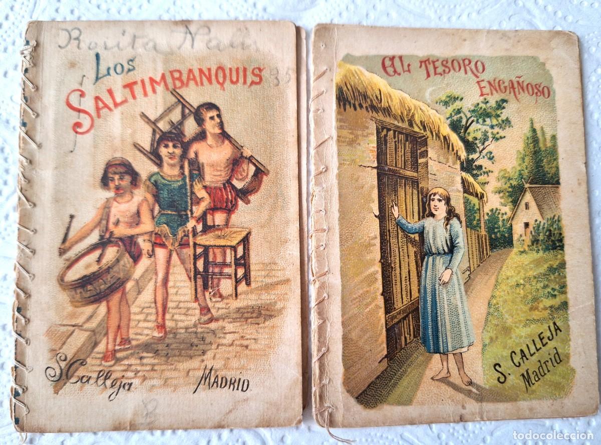 Libros de segunda mano: LOTE 2 CUENTOS CALLEJA ANTIGUOS - LOS SALTIMBANQUIS Y EL TESORO ENGA&Ntilde;OSO - CUENTOS MORALES NI&Ntilde;OS