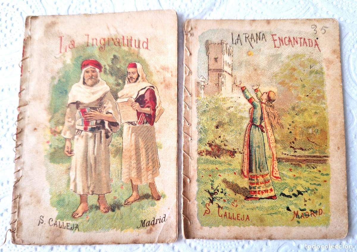 Livres d'occasion: LOTE 2 CUENTOS CALLEJA ANTIGUOS - LA INGRATITUD Y LA RANA ENCANTADA - CUENTOS MORALES NI&Ntilde;OS