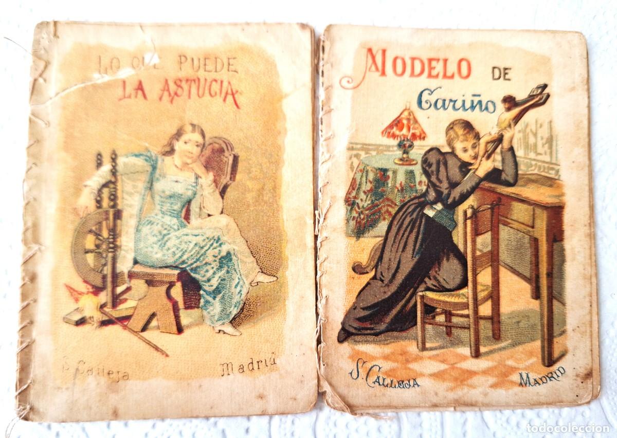 Libros de segunda mano: LOTE 2 CUENTOS CALLEJA ANTIGUOS - LO QUE PUEDE LA ASTUCIA Y MODELO DE CARI&Ntilde;O - CUENTOS MORALES NI&Ntilde;OS