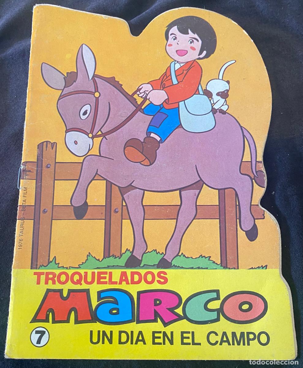 Libros de segunda mano: 'Troquelados Marco - Un d&iacute;a en el campo', n&ordm; 7. Cuento infantil ilustrado. Editorial Bruguera. 1977.