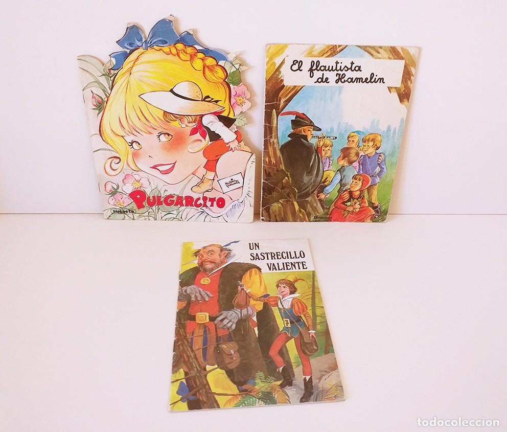 Libros de segunda mano: Lote de 3 cuentos finos, Sastrecillo valiente, Pulgarcito, Flautista de Hamelin