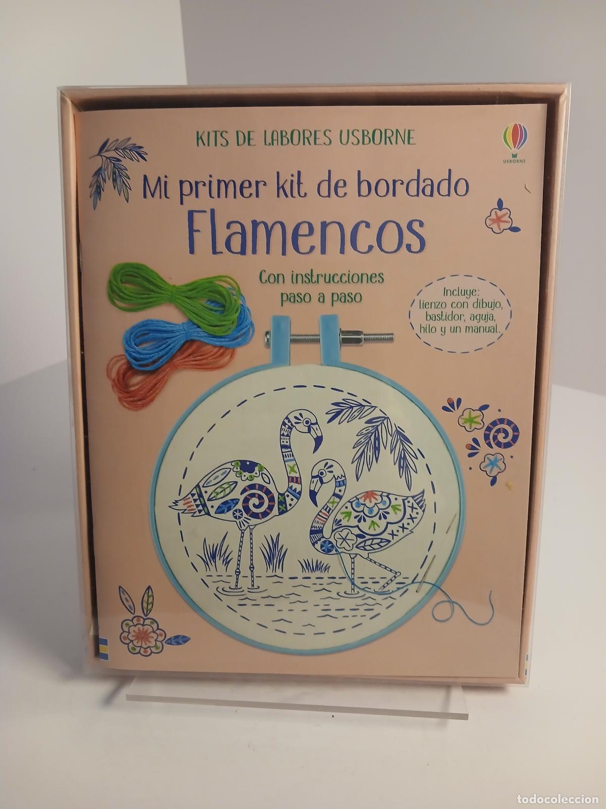 Libros de segunda mano: Mi primer kit de bordado - Flamencos - Lara Bryan