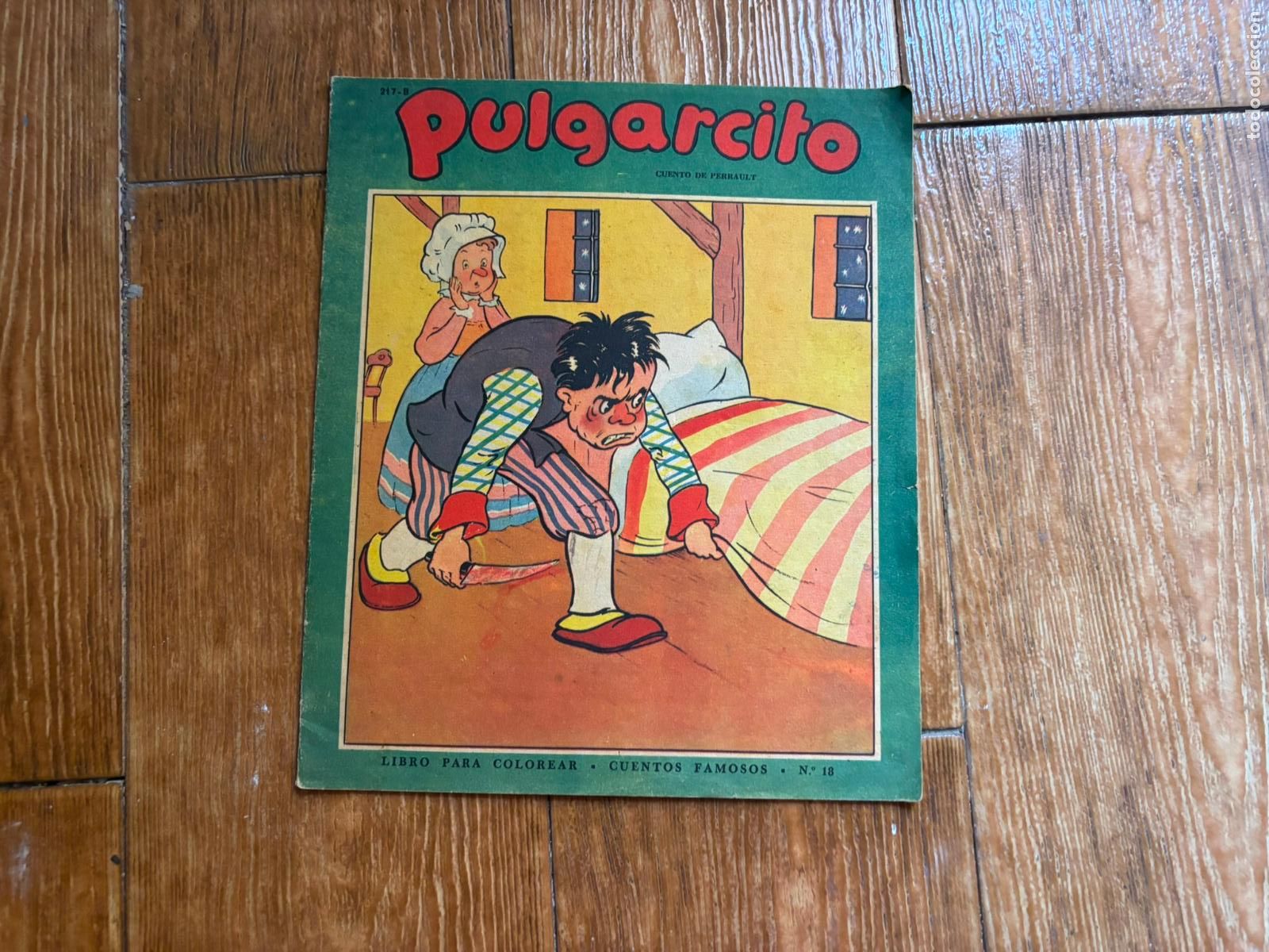 Libros de segunda mano: PULGARCITO CUENTOS FAMOSOS PARA COLOREAR