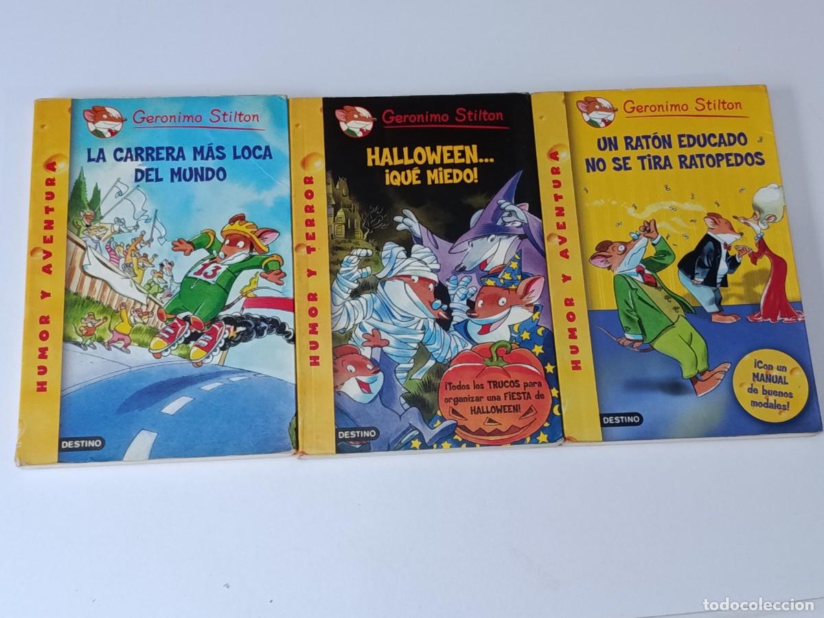 Libros de segunda mano: 3 LIBROS COLECCION GERONIMO STILTON