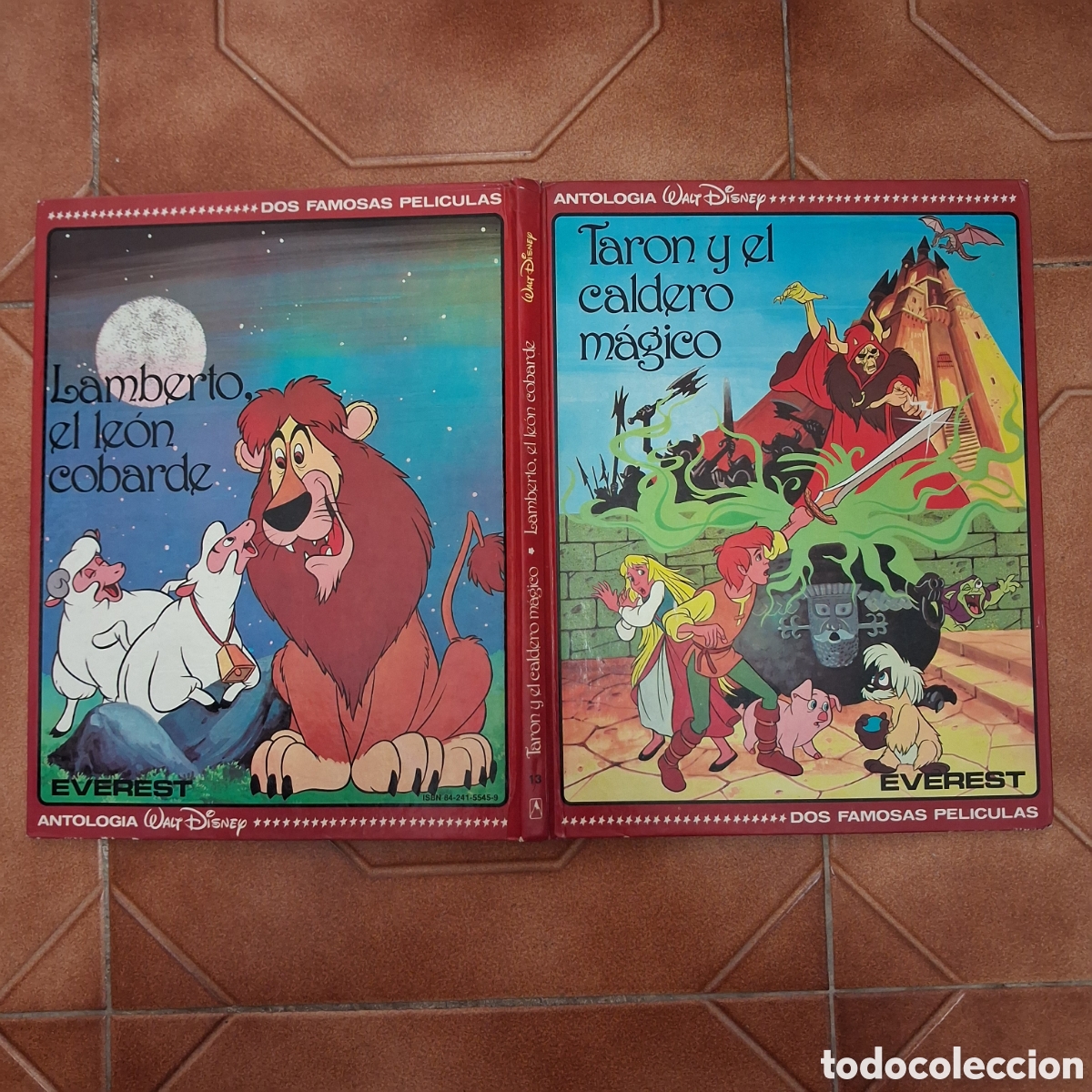 Gebrauchte B&uuml;cher: 2 Cuentos Disney en uno: Tar&oacute;n y el caldero m&aacute;gico / Lamberto, el le&oacute;n cobarde (1987 everest)