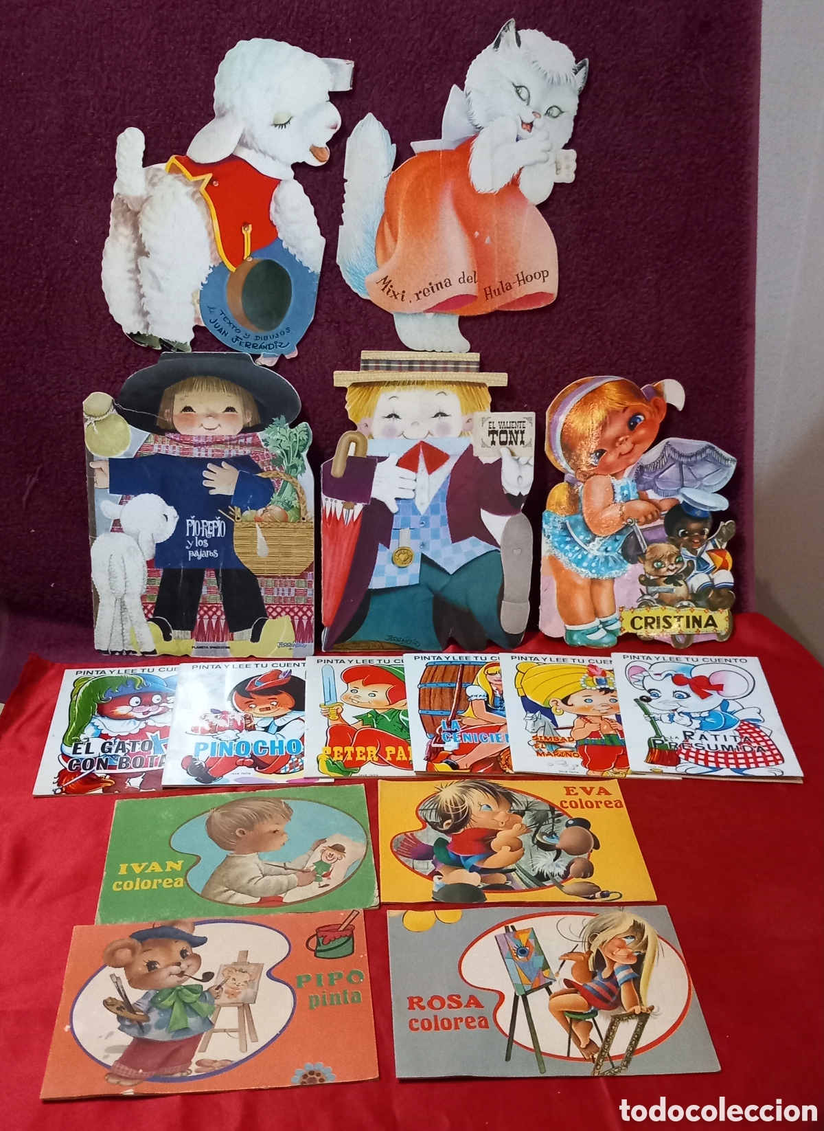 Libros de segunda mano: LOTE 15&times;CUENTOS TROQUELADOS,PARA LEER y PINTAR