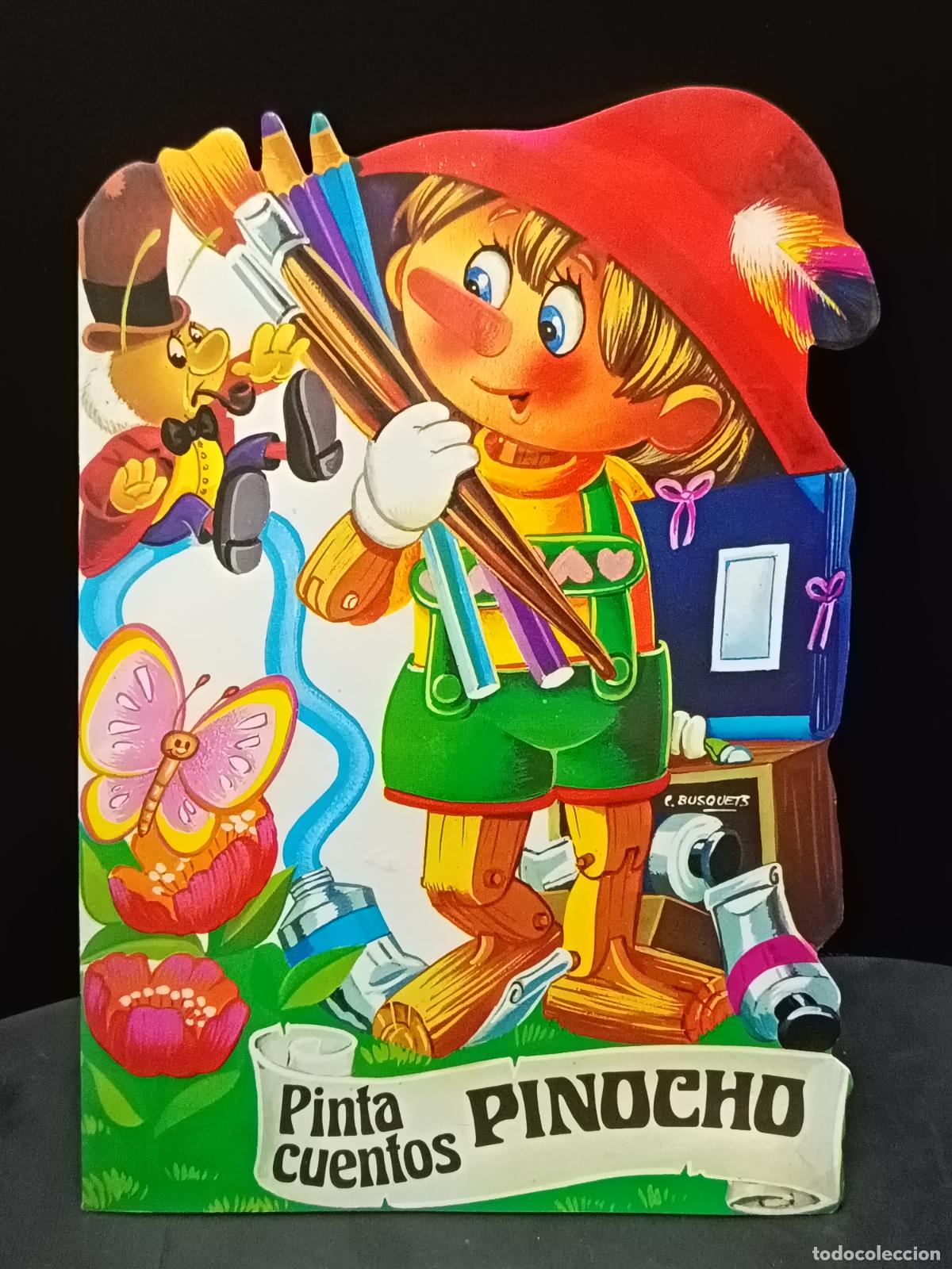 Libros de segunda mano: Pinta cuentos Pinocho. Gran Formato.