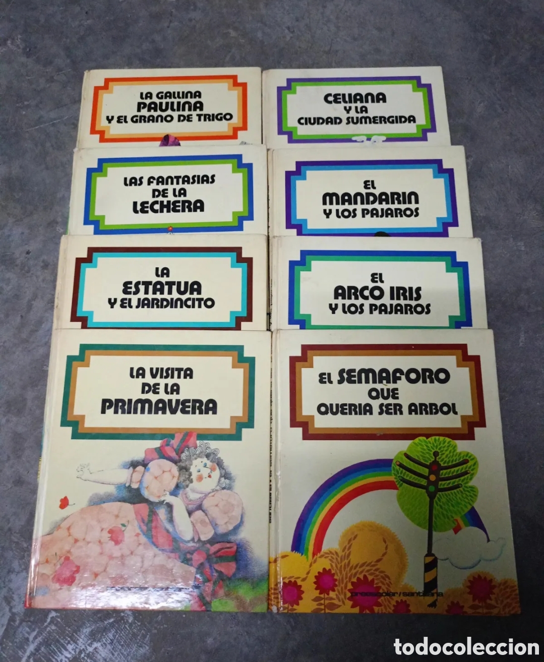 Libros de segunda mano: 8 libros cuentos preescolar Santillana a&ntilde;os 70