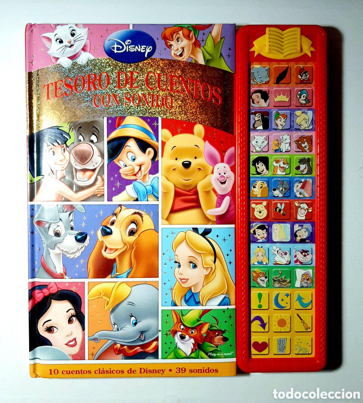 Libros de segunda mano: TESORO DE CUENTOS CON SONIDO. CL&Aacute;SICOS DE DISNEY. 2015. FUNCIONA. COMO NUEVO. DESCATALOGADO.