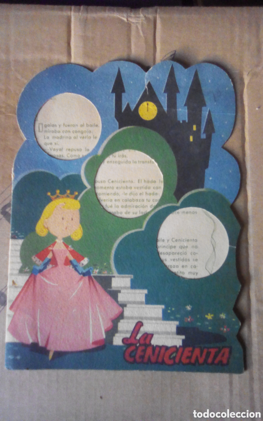 Libros de segunda mano: Cuento troquelado La Cenicienta. En cart&oacute;n, editado sin p&aacute;ginas, con recortables. A&ntilde;os 60s.