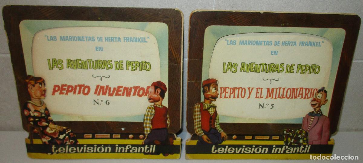 Libros de segunda mano: Lote 2 cuantos troquelados LAS MARIONETAS DE HERTA FRANKEL, LAS AVENTURAS DE PEPITO, ed. Roma 1962