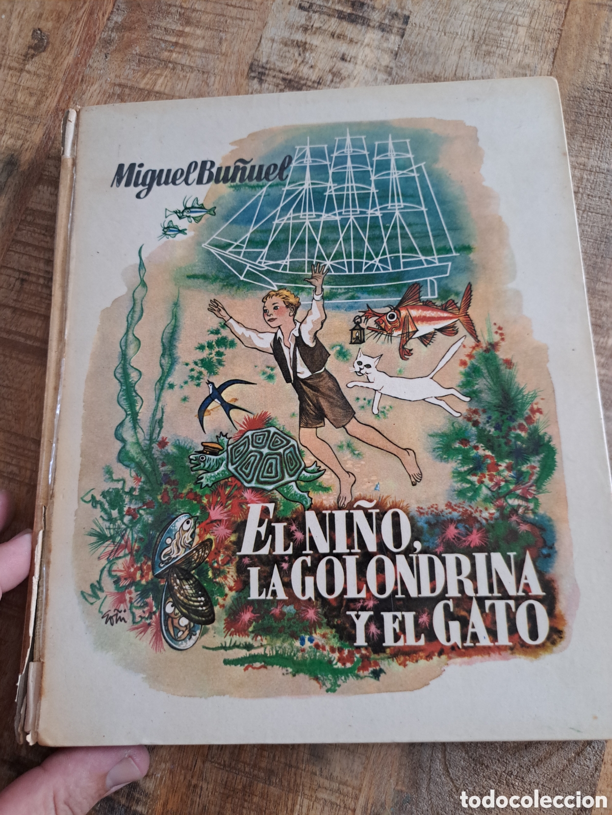 Libros de segunda mano: Jml Miguel Bu&ntilde;uel. El ni&ntilde;o, la golondrina y el gato. La ballena Alegre. Premio lazarillo 1959 1a edi