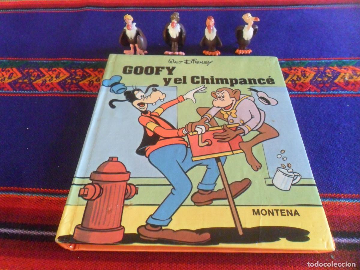 Libros de segunda mano: FIGURAS MOVIBLES GOOFY Y EL CHIMPANC&Eacute; COL FANTAS&Iacute;A 9 MONTENA 1980 4 BUITRES LIBRO DE LA SELVA DISNEY