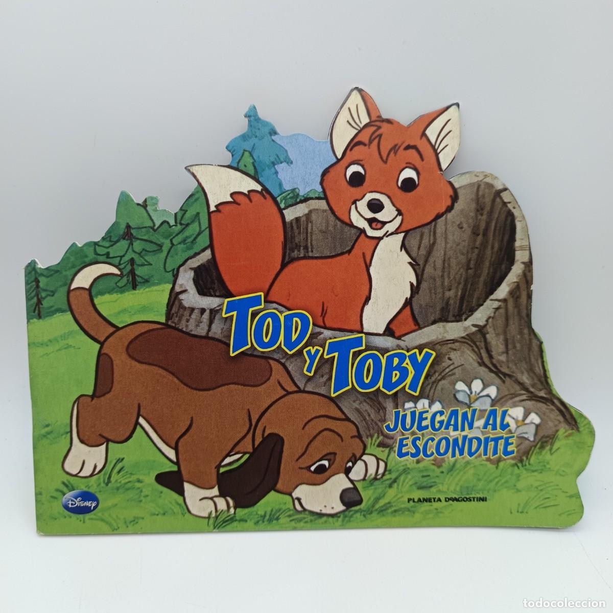 Libros de segunda mano: Libro troquelado Disney &ndash; Tod y Toby juegan al escondite &ndash; Planeta DeAgostini &ndash; A&ntilde;o 2010