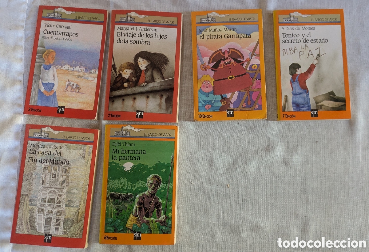 Libros de segunda mano: Lote 6 libros El Barco de Vapor SM antiguos &ndash; Pirata Garrapata, Cuentatrapos y m&aacute;s
