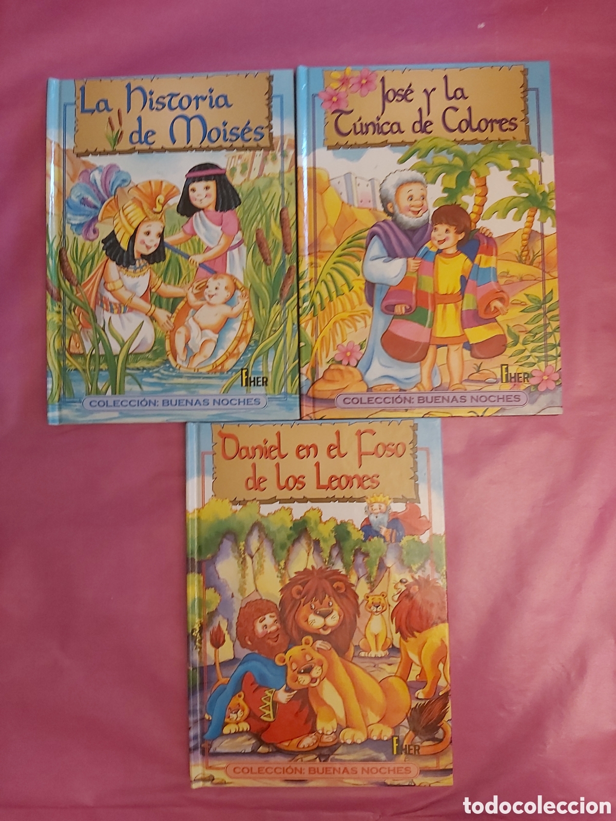 Libros de segunda mano: LA HISTORIA DE MOIS&Eacute;S JOSE Y LA T&Uacute;NICA DE COLORES DANIEL EN EL FOSO DE LOS LEONES FHER 2000