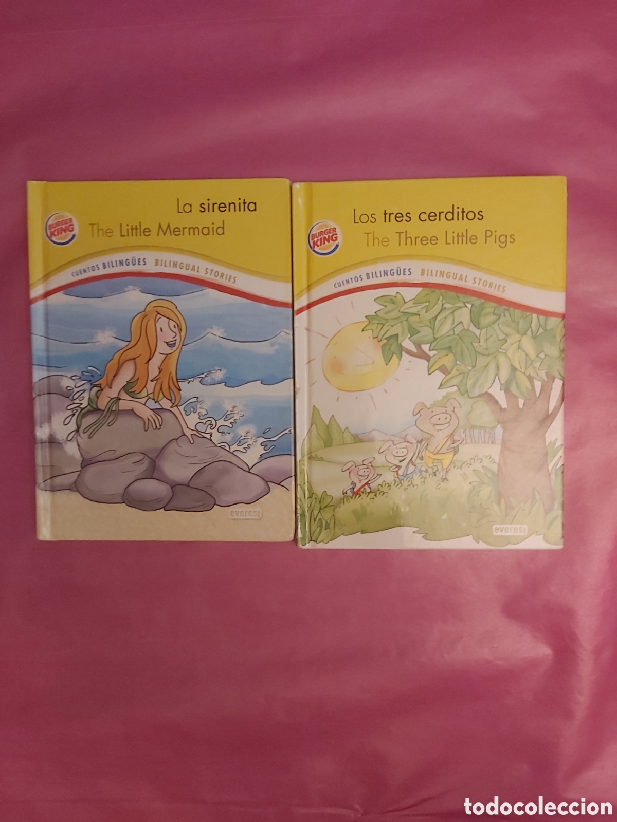 Libros de segunda mano: CUENTOS BILINGUES LA SIRENITA LOS TRES CERDITOS BURGER KING EVEREST 2013