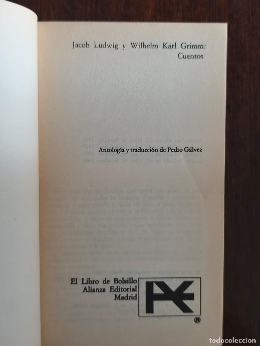 Libros de segunda mano: JACOB Y WILHELM GRIMM &ndash; CUENTOS &ndash; ALIANZA EDITORIAL - Foto 3
