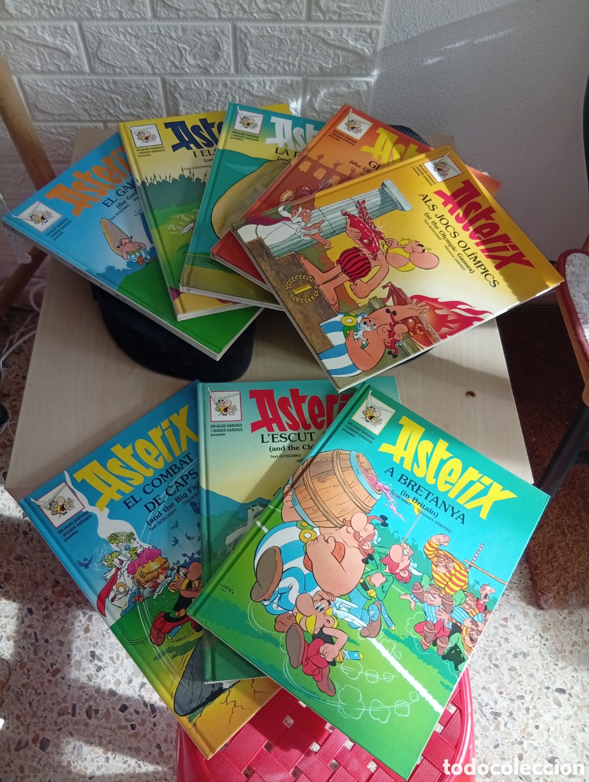 Libros de segunda mano: Colecci&oacute;n Ast&egrave;rix 1-12 Biling&uuml;e Catal&agrave;/English 1996. Por separado 12&euro;. Lote 150&euro;