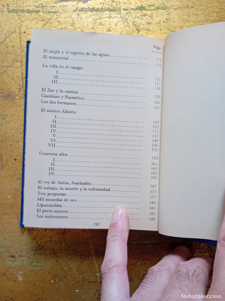 Libros de segunda mano: Le&oacute;n Tolst&oacute;i , cuentos, a&ntilde;o 1986. - Foto 5