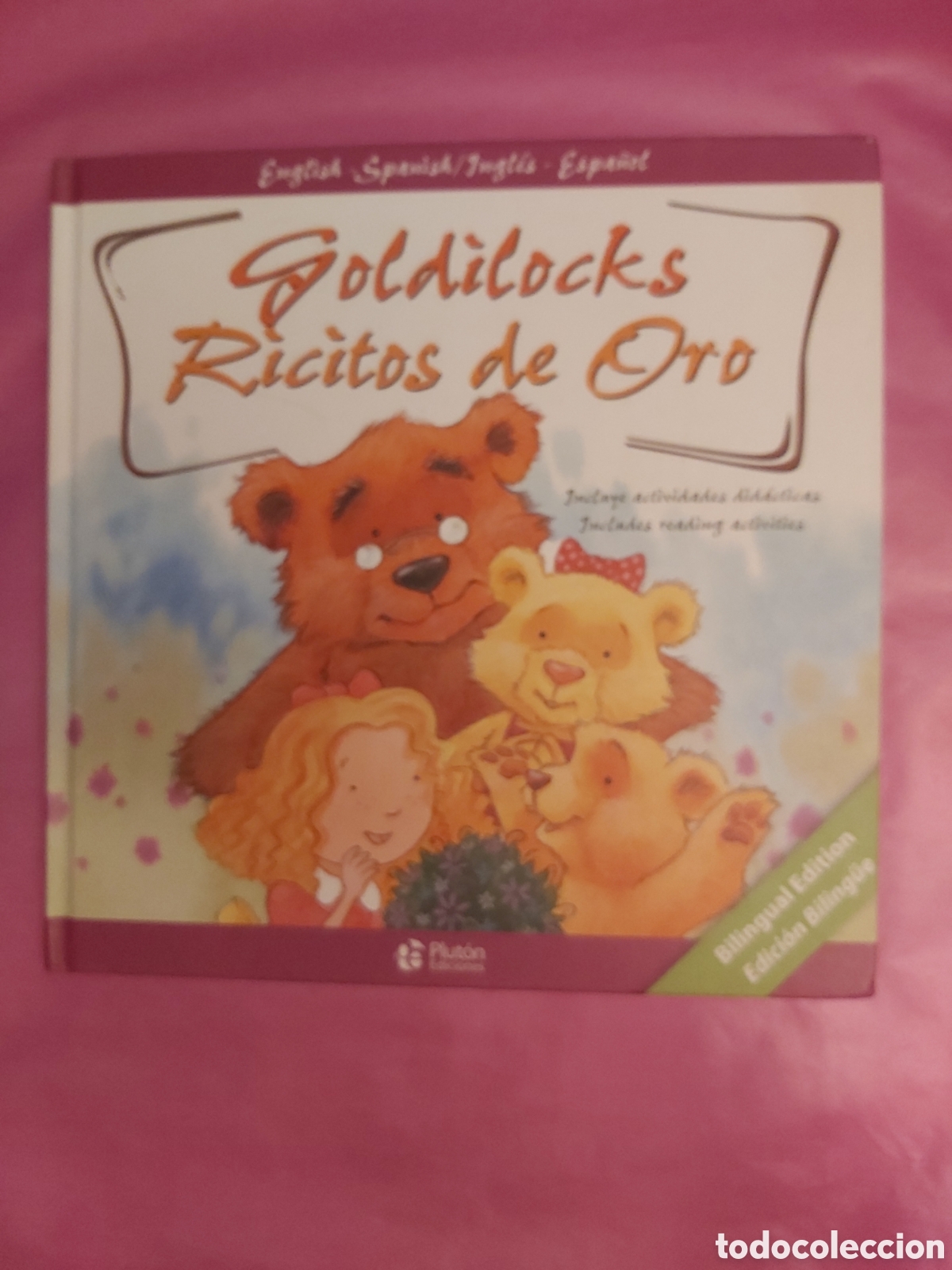 Libros de segunda mano: GOLDILOKS RICITOS DE ORO ENGLISH ESPA&Ntilde;OL INCLUYE ACTIVIDADES PLUTON 2017