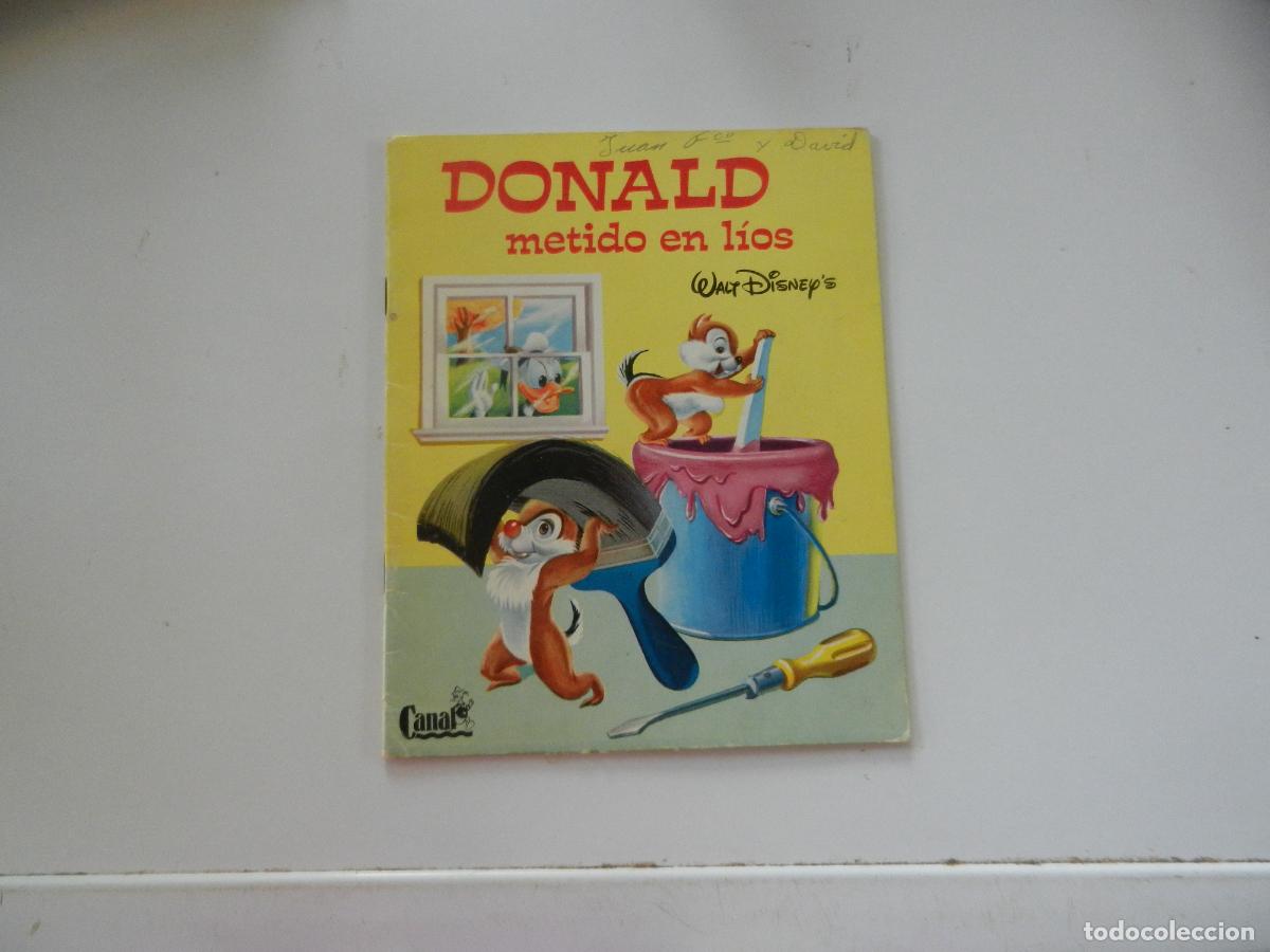 Libros de segunda mano: DONALD METIDO EN LIOS - CANAL - PEQUE&Ntilde;OS LIBROS DE PLATA N&ordm; 5 - WALT DISNEY 1981.