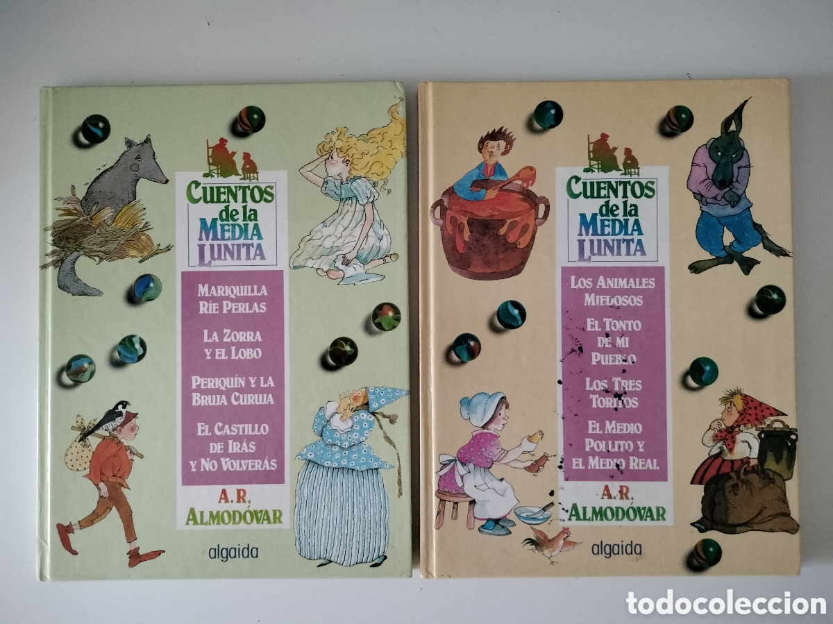 Libros de segunda mano: CUENTOS DE LA MEDIA LUNITA. VOL. 3 Y 4. TAPA DURA. A.R. ALMOD&Oacute;VAR. ALGAIDA. 1987